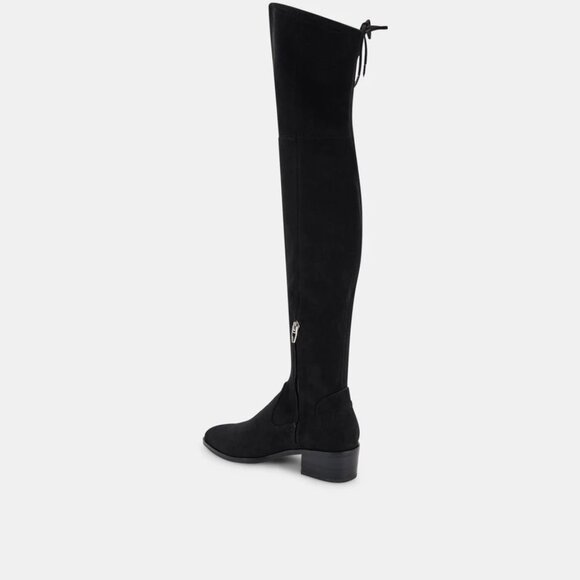 BNIB Dolce Vita Alsie Over-the-Knee Flat Boot in Black Stella Suede - Picture 11 of 15